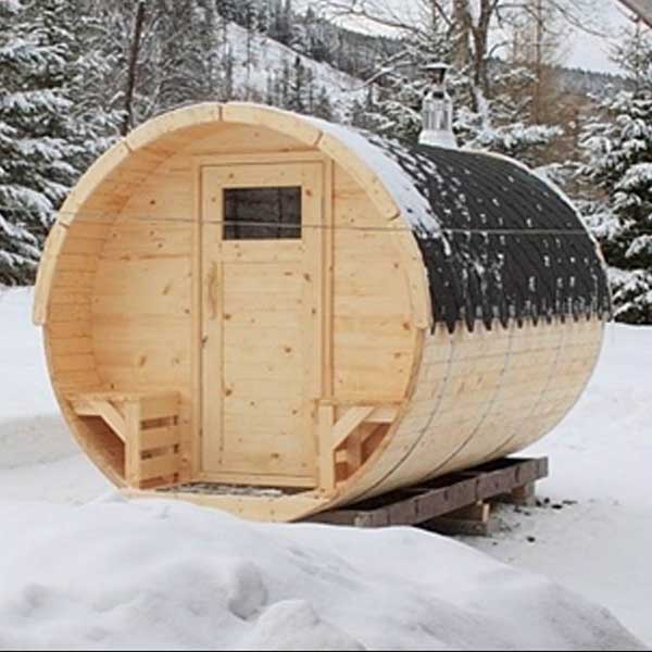 sauna ogrodowa drewniana